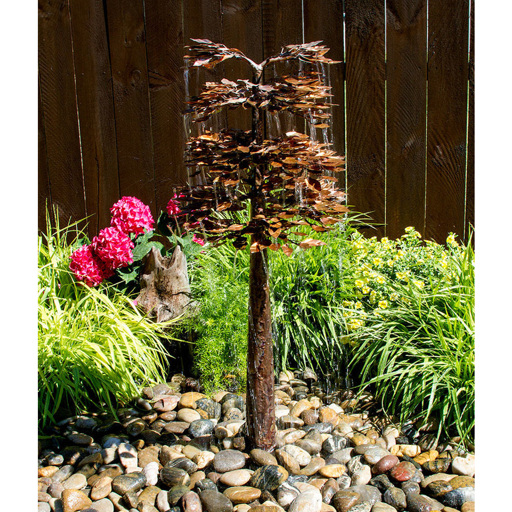 40-inch Copper Sequoia Tree Garden Fountain