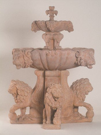 Large lion outdoor water fountain for pond