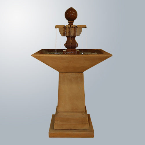 A fountain in Avalon Square