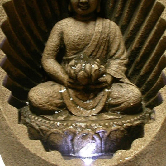 Buddha tabletop fountain with LED light