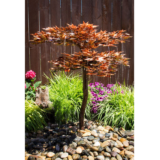 38-inch copper Japanese maple tree garden fountain
