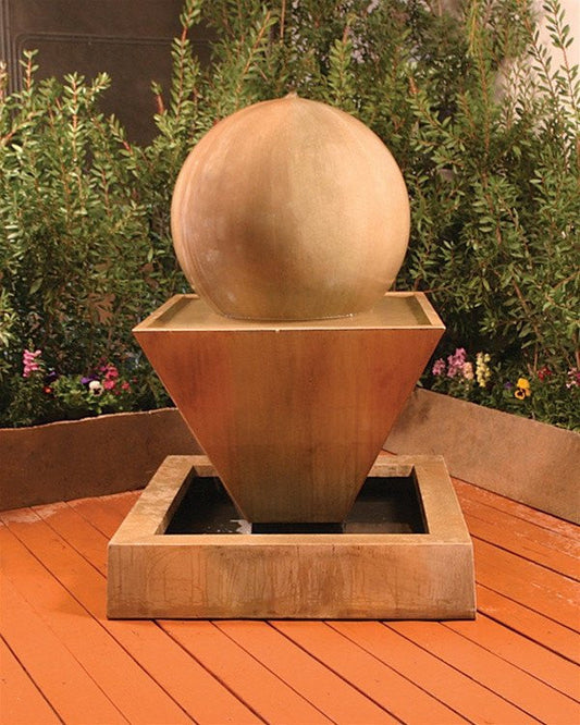 Small Oblique Garden Water Fountain with Ball