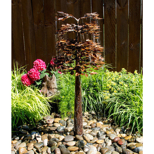 40-inch Copper Sequoia Tree Garden Fountain
