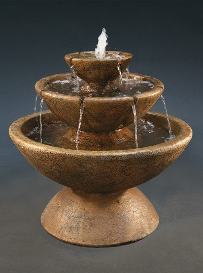 Small 3-tier color bowl water fountain with lips