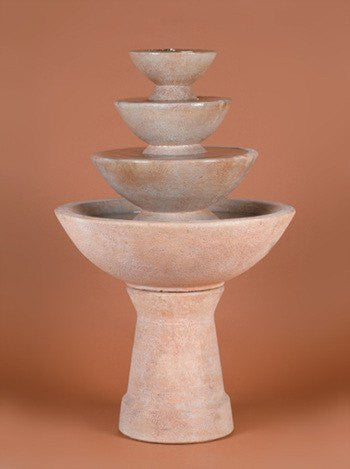 Tall 4-Tier Color Bowl Garden Water Fountain